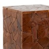Olivia & May Contemporary Teak Wood Square Accent Table Brown: No Assembly, Spot Clean, Wood Frame - 4 of 4