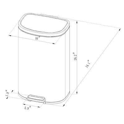 45L D Shape Step Trash Can - Brightroom&#8482;_3