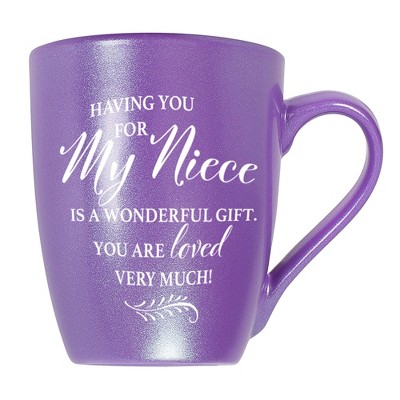 Elanze Designs My Niece You Are Loved Very Much Passion Purple 10 ounce New Bone China Coffee Cup Mug