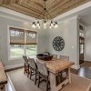 BAOURE 12 Light Wagon Wheel Chandelier Farmhouse Rustic Pendant Light with Seeded Glass Shade for Dining Room Living Room - 2 of 4