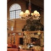 Vaxcel Lodge 6 - Light Chandelier in  Noachian Stone - 2 of 2
