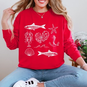 Simply Sage Market Fisherman Collage Garment Dyed Long Sleeve - 1 of 4
