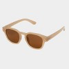 Women's Plastic Round Sunglasses - Universal Thread™ Tan - image 2 of 2