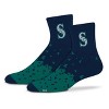MLB Seattle Mariners Adult Quarter Socks: Cushioned Heel & Toe, Knit Fabric - 2 of 3