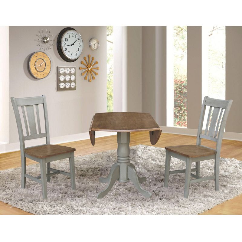 42" Mase Dual Drop Leaf Table with 2 San Remo Side Chairs - International Concepts, 6 of 9