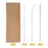 Unique Bargains Reusable Smooth Glass Straws with Cleaning Brush 2 Pcs - 3 of 4
