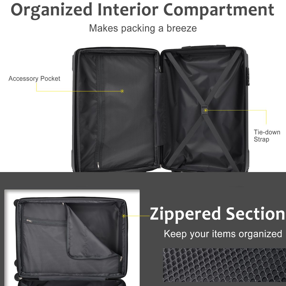Polibi 28" Expandable Hardshell Checked Luggage - thumbnail 7