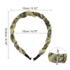 Unique Bargains Women's Fashion Elegant Pleated Headband 6.10"x5.12" Yellow 1 Pc - 3 of 4