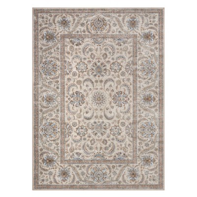 Vintage  Area Rugs Machine Washable Rug Stain Resistant Carpet Non-Slip Low Pile Carpet Mat for Hallway Kitchen Beige