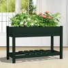Hyleory 45 in. x 18 in. x 29 in. Outdoor Planter, 2-Tier HDPE Raised Garden Bed - 2 of 4