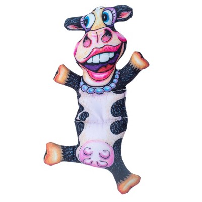 Fuzzu Barnyard Flops Big Moo Dog Toy