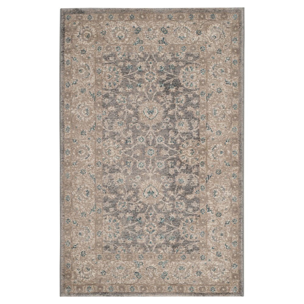 3'x5' Light Gray/Beige Solid Loomed Accent Rug - Safavieh