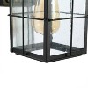 10.5" Metal/Seeded Glass Square Modern Motion Sensor Outdoor Wall Light Matte Black - LNC: Weatherproof, Rust-Resistant - 4 of 4