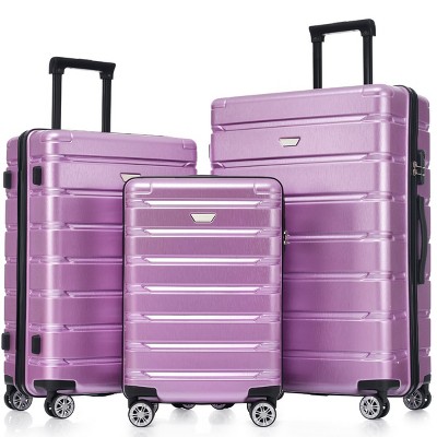 3 Piece Luggage Set with Spinner Wheels Expandable ABS+PC Hardside Suitcases for Travel 20/24/28 Inch - Cuddlewood