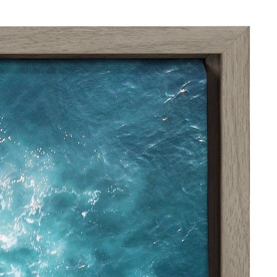 La Jolla Beach Aerial View Blue Canvas Painting
