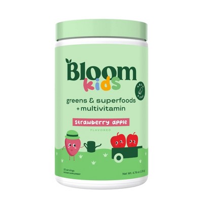 BLOOM NUTRITION Kids' - Greens and Superfoods Powder - Strawberry Apple - 25ct