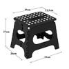 VECELO Folding Step Stool 11/13 in. Non-Slip Surface Portable Foldable 1 Step Stool with Carry Handle, Heavy Duty Stool Blue/Black/Pink/Khaki - 3 of 4