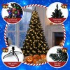 6 FT Pre-Lit Black Artificial Hinged Christmas Tree–920 Branch Tips, 280 Color-Changing LED Lights, 11 Lighting Modes, Holiday Decor for Home School - 2 of 4