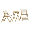 vidaXL Folding Bistro Set 3 pcs with Cushions Bamboo - 2 of 4