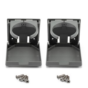GSE Cup Holder, Adjustable Folding Wall Cup Holder with Screws for Wall, Table, Deck, Car, Van, Truck, RV, Camper - 1 of 4