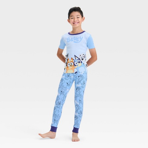 Boys' Bluey 3pc Pajama Set - Blue - image 1 of 4