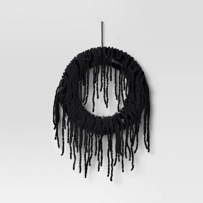 16" Basic Artificial Wreath Black - Hyde and EEK! Boutique™