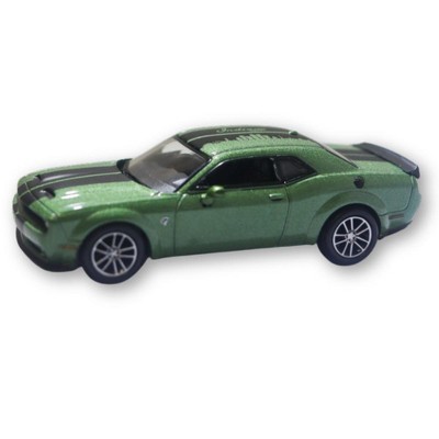 2020 Dodge Challenger SRT Demon 170 F8 Green Metallic with Black Indiana Stripes 1/64 Scale Diecast Model Cars by Greenlight