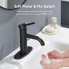 Attop black single-hole bathroom faucet with spring-loaded drain and hose, single handle, suitable for bathroom sinks, RVs and farmhouses - 4 of 4