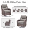 Buenhomino Luxury Outdoor Swivel Rocker Patio Chair with 6-Inch Thick Cushion, High Back Wicker Patio Rocking Glider, Ideal for Porch, Deck - 2 of 4