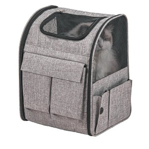 BABYYER Rolling Pet Carrier Backpack, Large Soft Sided Pet Travel Bag with Removable Wheels and 5 Storage Pockets for Small Dogs and Medium Cats - 1 of 4