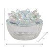 Sagebrook Home Decorative Rainbow Lotus Top Glass Trinket Dish for Jewelry and Keepsake Storage - 2 of 4