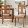 Buylateral Set of 2 Burntwood Dining Chairs with Padded Chair Seats Driftwood/Beige - image 2 of 4