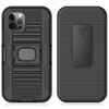 Nakedcellphone Combo for iPhone 12 Pro Max - Ring Grip/Stand Case and Belt Clip Holster - Black - 2 of 4