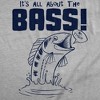 Mens Funny T Shirts Its All About The Bass Sarcastic Fishing Graphic Novelty Tee For Men - Crazy Dog Men's T Shirt - 2 of 4