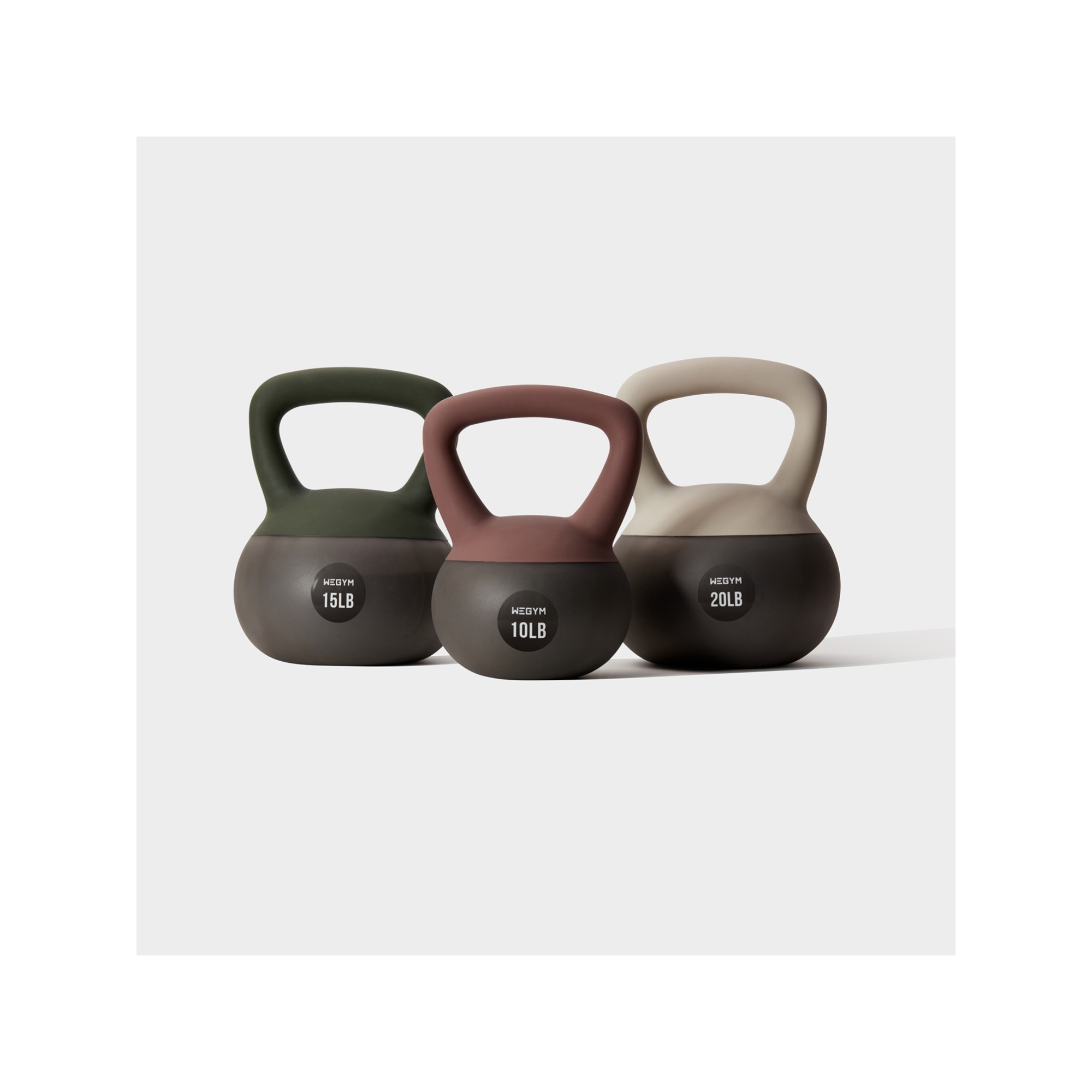 WeGym Soft Kettlebell Set - Mix - 10, 15, & 20 lbs