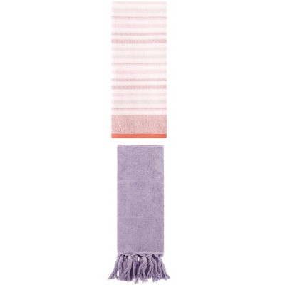 REGALWOVEN 2 Packs Cotton Absorbent Soft Bathroom Hand Towels