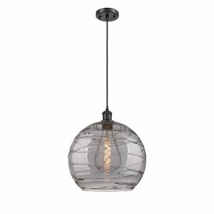 Athens Deco Swirl - 1 Light Pendant In Industrial Style-16.88 Inches Tall and 13.75 Inches Wide - 1 of 1