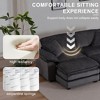 PAGED Corduroy Sofa Comfy Deep Seat Couch with 2 Back Pillows, 2 Toss Pillows and 2 Ottoman for Living Room, Home Office - 4 of 4