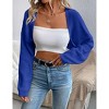 Women's Lightweight Shrug Sweater for Dresses & Tops Long Sleeve Open Front Knit Crop Bolero Cardigan - 2 of 4
