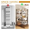 Aoxun 5 Tier Wood Bookshelf Set of 2, Book Shelf with 10 Open Display Shelves & Metal Frame, Brown - 4 of 4