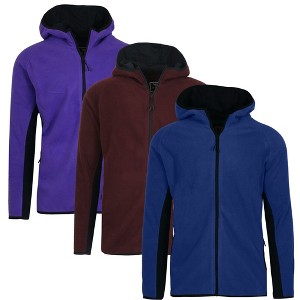 Galaxy Q-Active Men's Polar Fleece Tech Zip Hoodie-3 Pack - 1 of 1