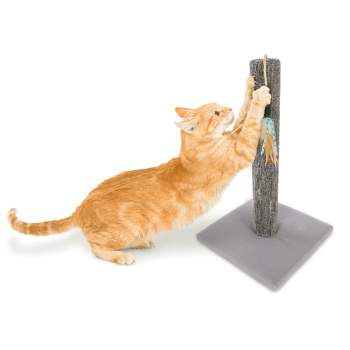 SmartyKat Simply Scratch Cat Scratching Post with Feather & Ribbon Toy