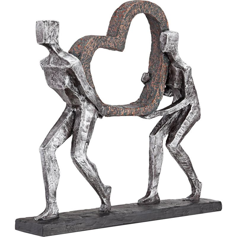 Dahlia Studios The Weight of Love 12" High Figurines and Heart Sculpture, 3 of 7