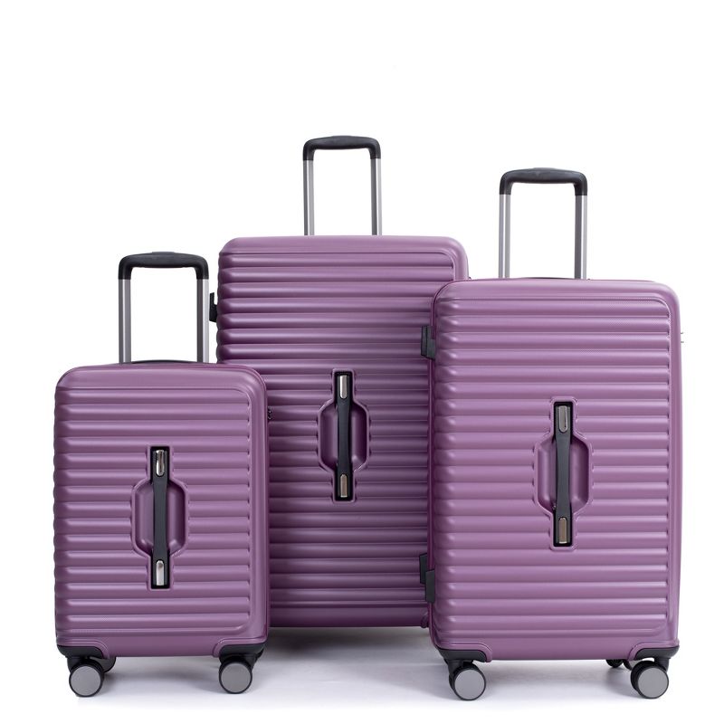 3 PCS Hardshell Luggage Set, PC+ABS Lightweight Suitcase with Two Hooks, Spinner Wheels, TSA Lock(21/25/29)-ModernLuxe, 1 of 14