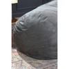 Vynxaria Charcoal Jasper Traditional 8 Foot Cylindrical Suede Bean Bag - 3 of 4