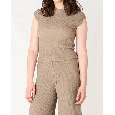 Women's Cap Sleeve Textured Top - Dex Clothing