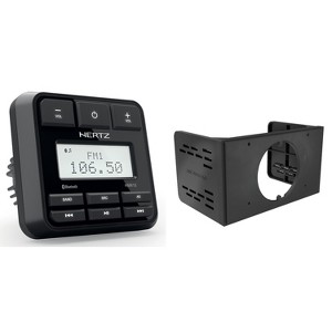 Hertz HMR 15 Media Receiver AM/FM/USB Bluetooth and Double-Din Dash Kit Adapter for 3.5" Round Mount Marine Multimedia Players - 1 of 4