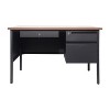 Flash Furniture Cambridge Commercial Grade Single Pedestal Desk with Locking Drawers and Metal Frame - 3 of 4