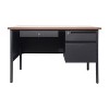 Flash Furniture Cambridge Commercial Grade Single Pedestal Desk with Locking Drawers and Metal Frame - image 3 of 4