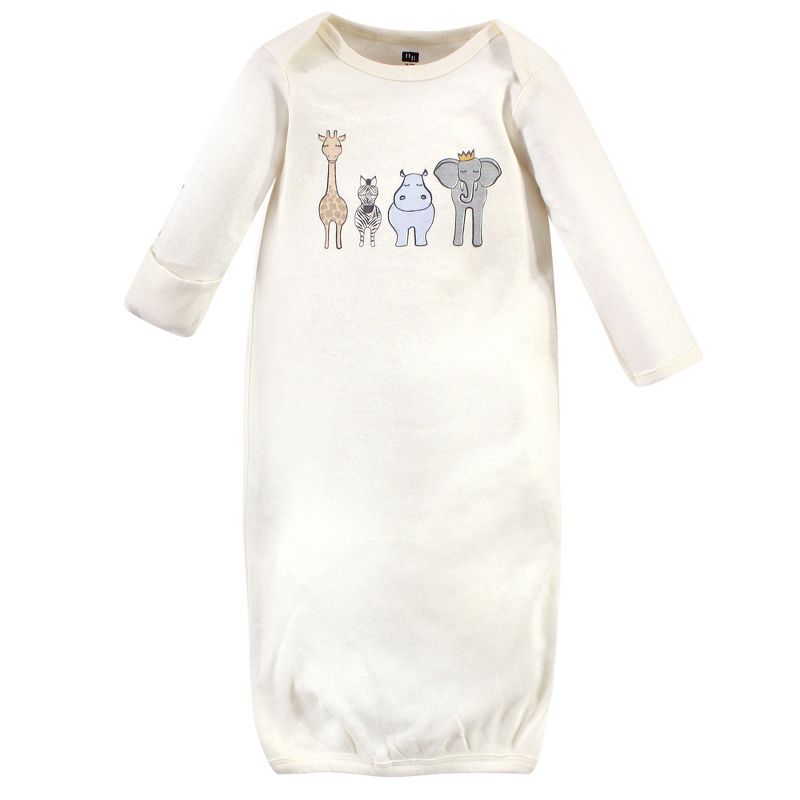 Hudson Baby Infant Boy Cotton Long-Sleeve Gowns 3pk, Royal Safari, 5 of 6